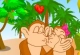 Cute Monkey Kissing