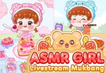 ASMR Girl Livestream Mukbang