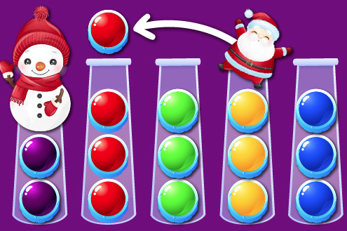 Ball Sort Xmas kostenlos online spielen » HIER! 🕹️