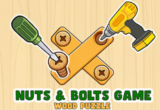 Nuts & Bolts Game Wood Puzzle