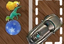 Spielzeugauto parken